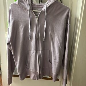 pastel purple zip up hoodie time and tru